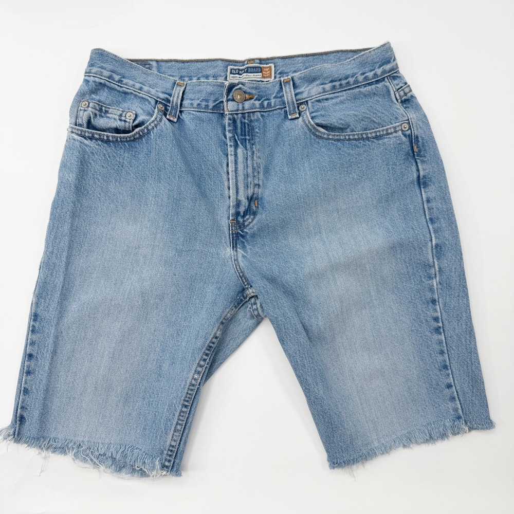 Vintage Y2K Old Navy Cut Off Jorts Jean Shorts in Medium Wash Denim Size 12